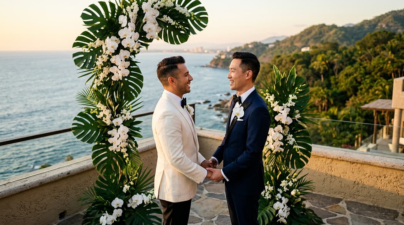 The Amapas Secret Garden Villa: Crafting an Architectural Heritage Vow Renewal in Puerto Vallarta